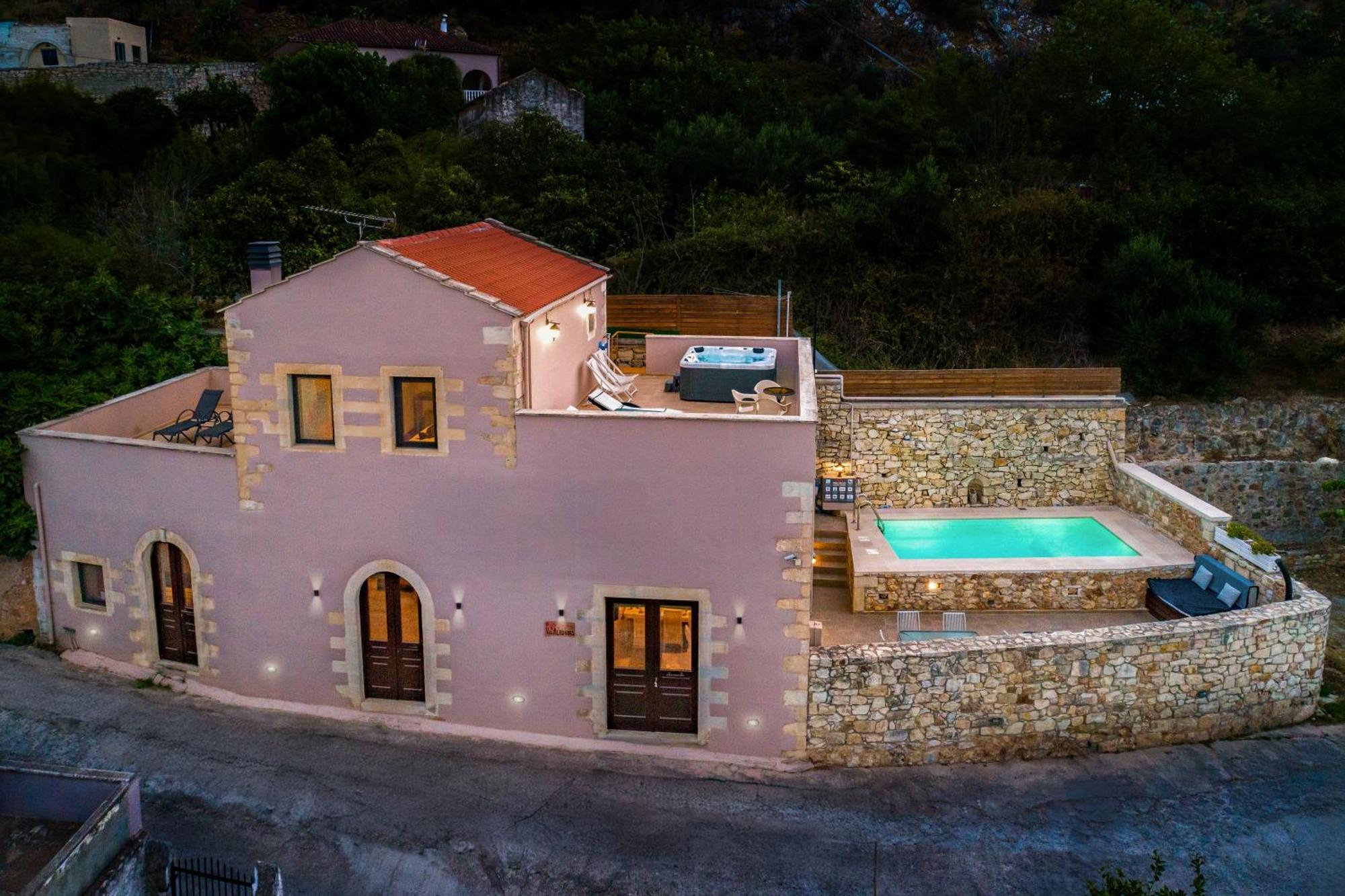 Olga'S Filoxenia - Villa Aladanos-Private Pool And Heated Jacuzzi Makhairoí Eksteriør bilde