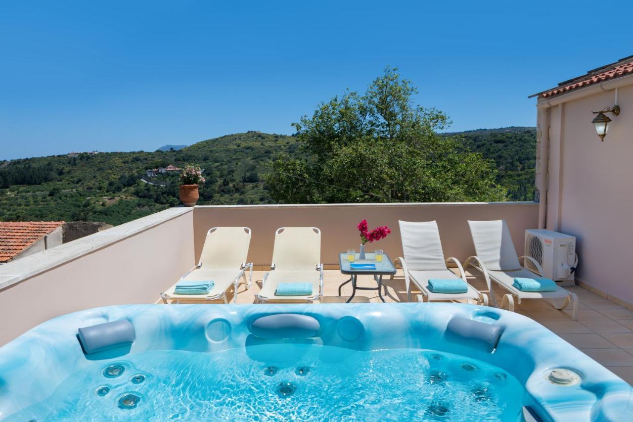 Olga'S Filoxenia - Villa Aladanos-Private Pool And Heated Jacuzzi Makhairoí Eksteriør bilde
